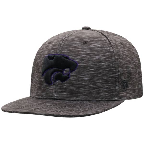 Top of the World Men's Kansas State Wildcats Gritty 1Fit Flex Black Hat