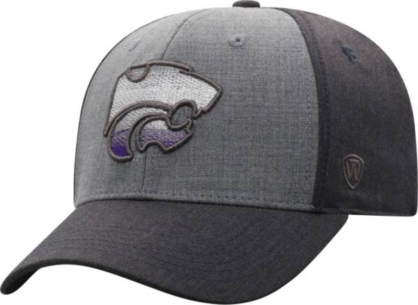 Top of the World Men's Kansas State Wildcats Grey Powertrip 1Fit Flex Hat