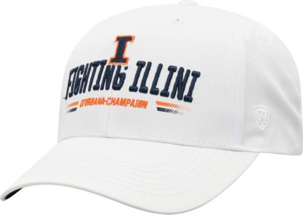 Top of the World Men's Illinois Fighting Illini Centralize Aura Adjustable White Hat