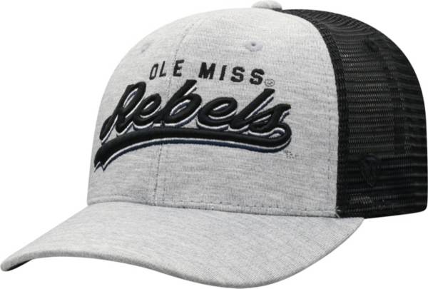 Top of the World Men's Ole Miss Rebels Grey/Black Cutter Adjustable Hat