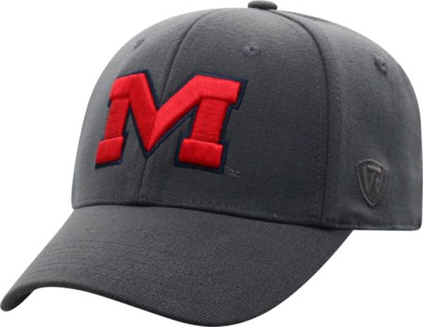 Top of the World Men's Ole Miss Rebels Grey Premium 1Fit Flex Hat