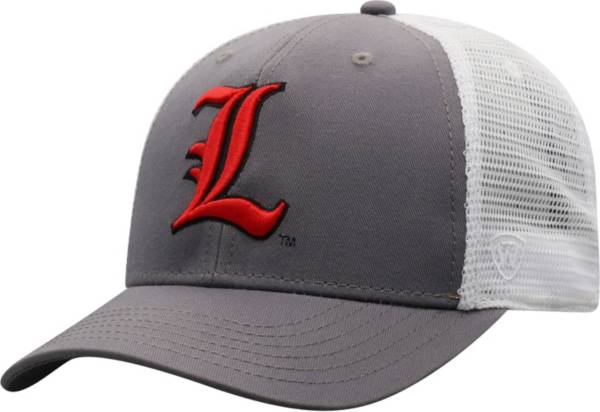 Top of the World Men's Louisville Cardinals Grey/White BB Two-Tone Adjustable Hat