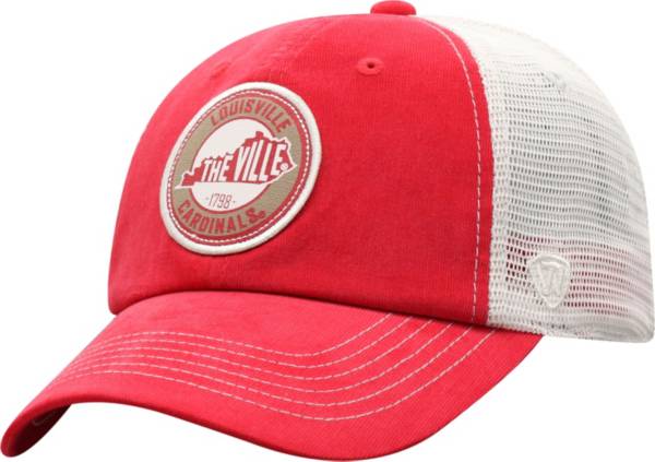 Top of the World Men's Louisville Cardinals Centralize Aura Adjustable White Hat