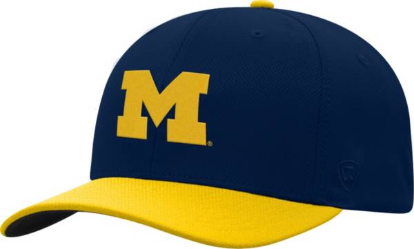 Top of the World Men's Michigan Wolverines Blue Reflex Two-Tone Fitted Hat