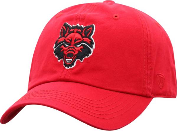 Top of the World Men's Arkansas State Red Wolves Scarlet Crew Washed Cotton Adjustable Hat product image