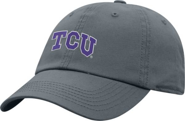 Top of the World Men's TCU Horned Frogs Grey Crew Washed Cotton Adjustable Hat