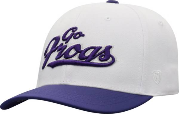 Top of the World Men's TCU Horned Frogs Infield 1Fit Flex White Hat