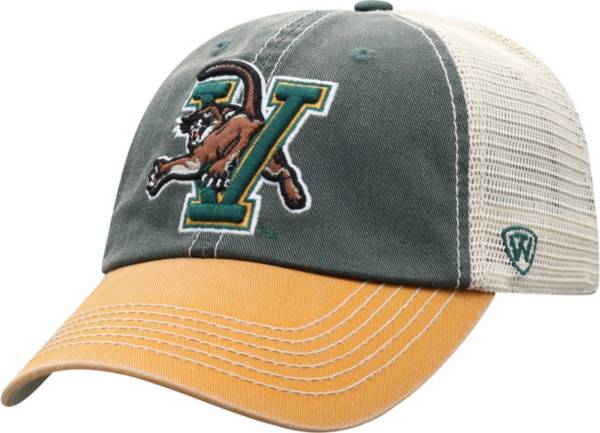 Top of the World Men's Vermont Catamounts Green/White/Gold Off Road Adjustable Hat