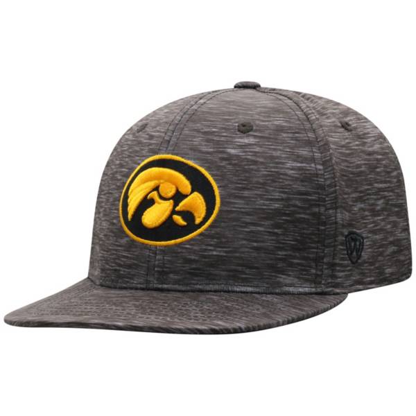 Top of the World Men's Iowa Hawkeyes Gritty 1Fit Flex Black Hat