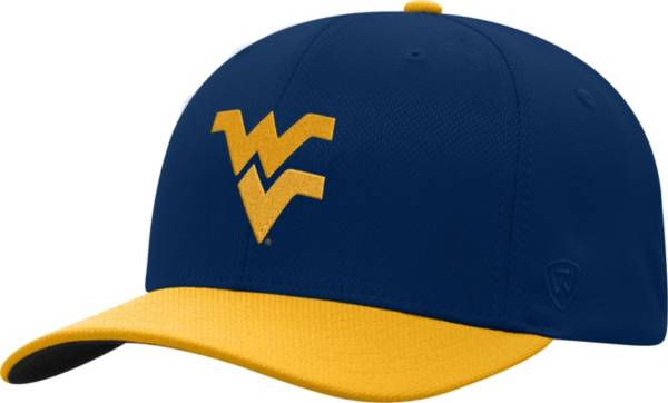 Top of the World Men's West Virginia Mountaineers Blue Reflex Two-Tone Fitted Hat