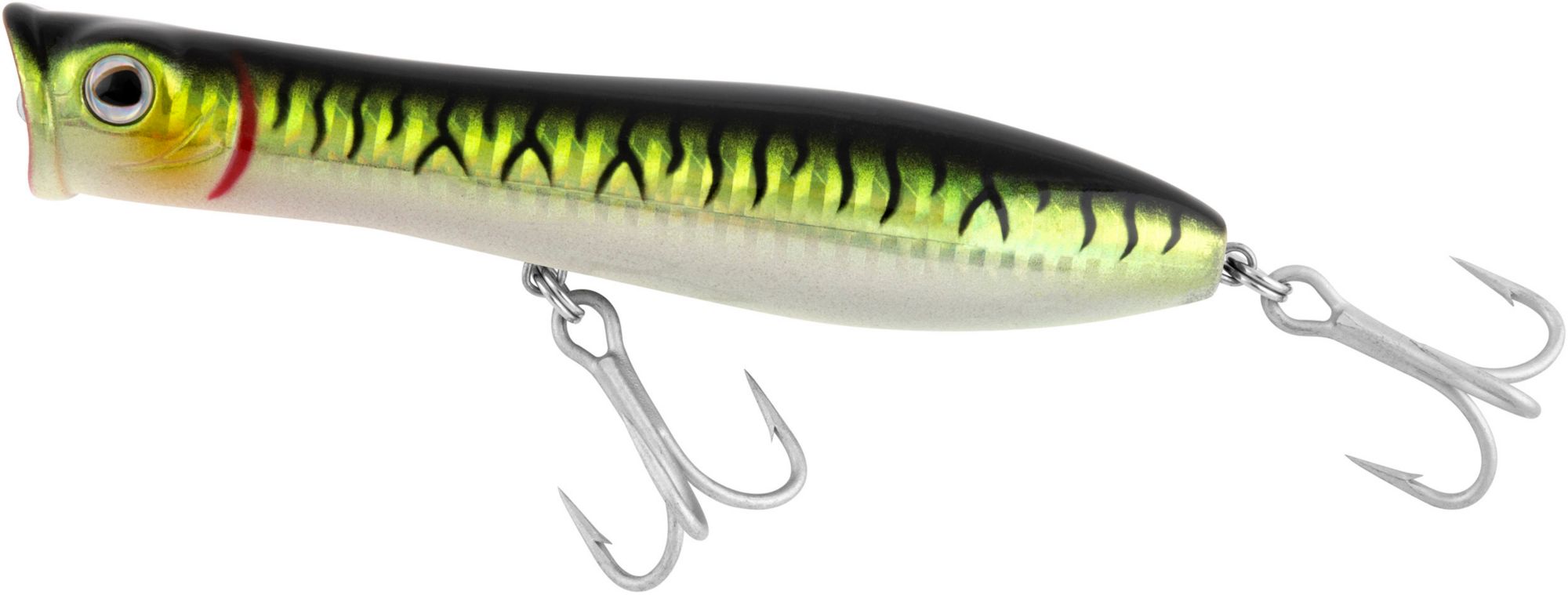 Tsunami Talkin' Pencil Popper 7" GT Striper Lure - Floating VMC Bunker Style Topwater Lure (Color: 201)