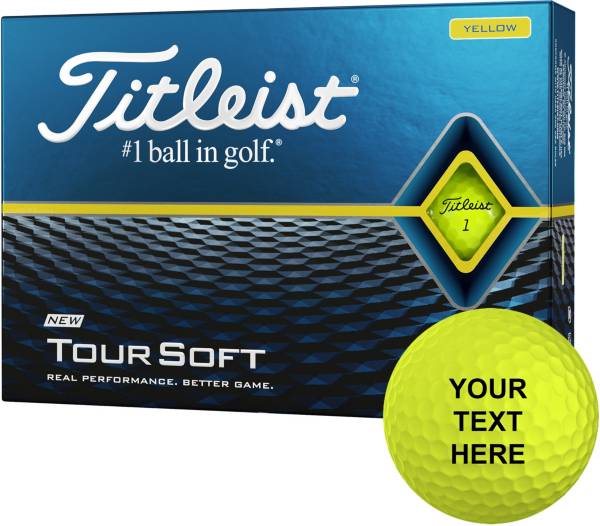 Titleist 2020 Tour Soft Yellow Personalized Golf Balls