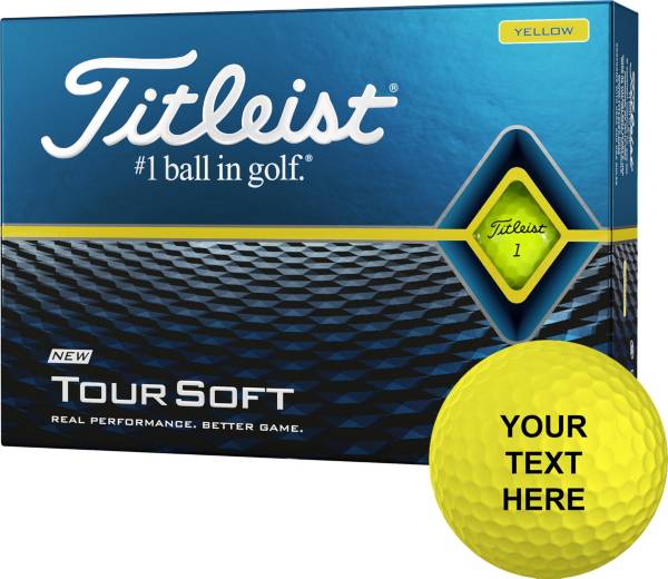 Titleist 2020 Tour Soft Yellow Same Number Personalized Golf Balls