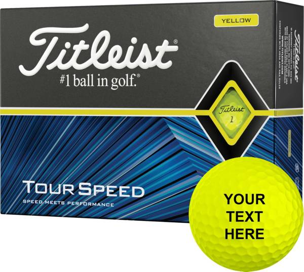 Titleist 2020 Tour Speed Yellow Personalized Golf Balls product image