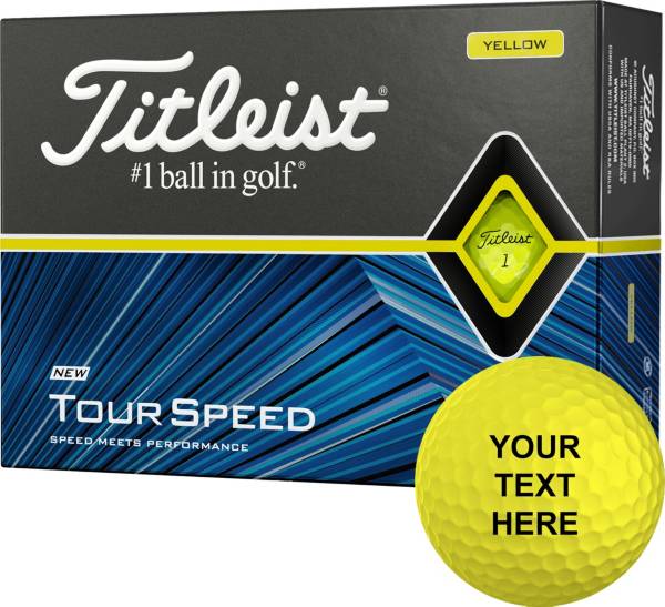Titleist 2020 Tour Speed Yellow Same Number Personalized Golf Balls