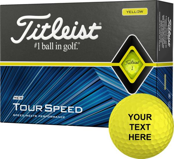 Titleist 2020 Tour Speed Yellow Same Number Personalized Golf Balls product image