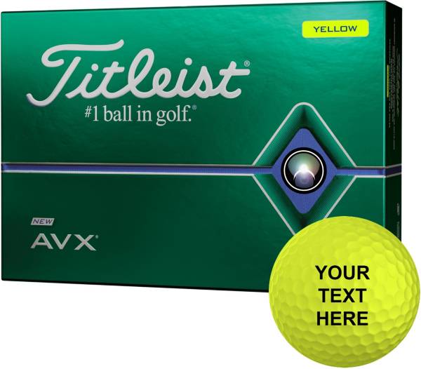 Titleist 2020 AVX Optic Yellow Personalized Golf Balls