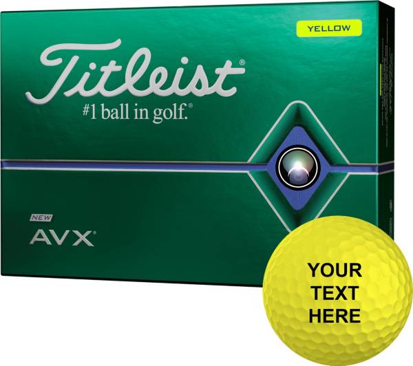 Titleist 2020 AVX Yellow Same Number Personalized Golf Balls