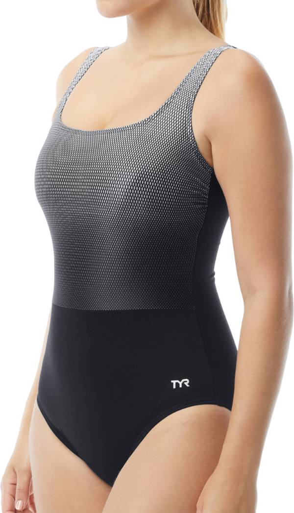 TYR Women's Fishnet Scoop Neck Controlfit One Piece Swimsuit