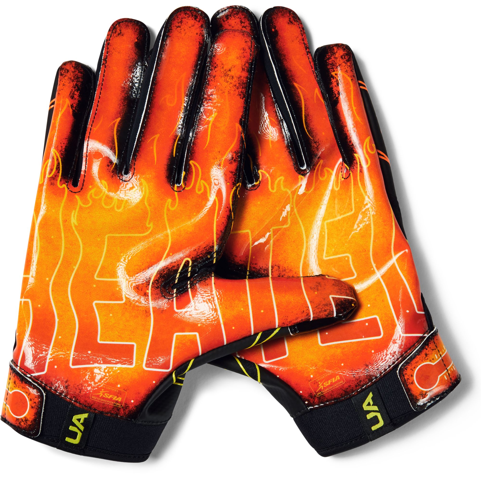 under armour orange gloves