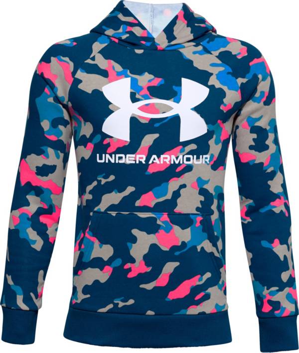 Under Armour Boys' Rival Fleece Printed Hoodie