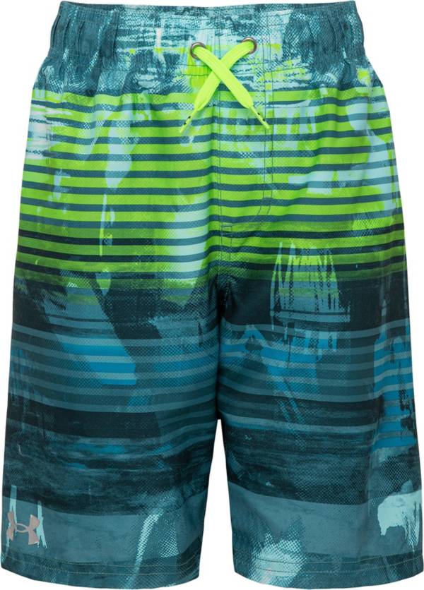 Under Armour Boys' Scribble Stripe Volley Swim Trunks