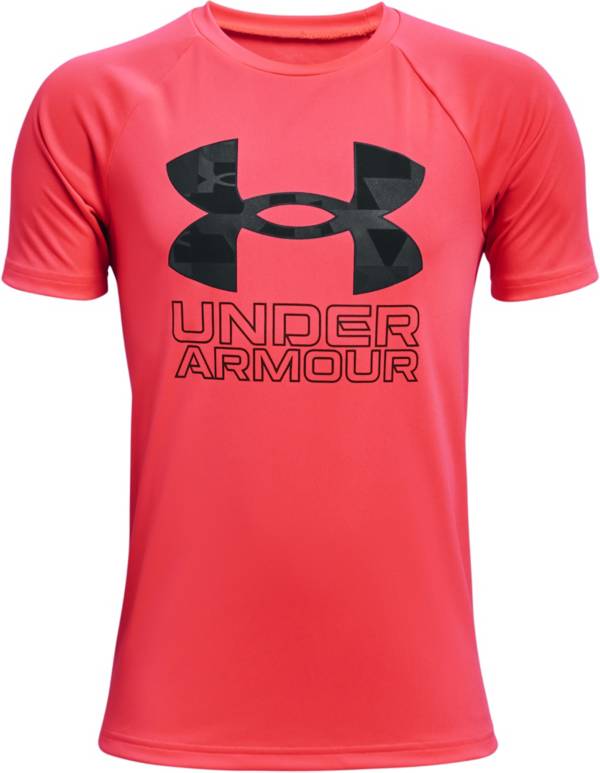 Under Armour Boys Tech Split Logo Hybrid Short-Sleeve T-Shirt 