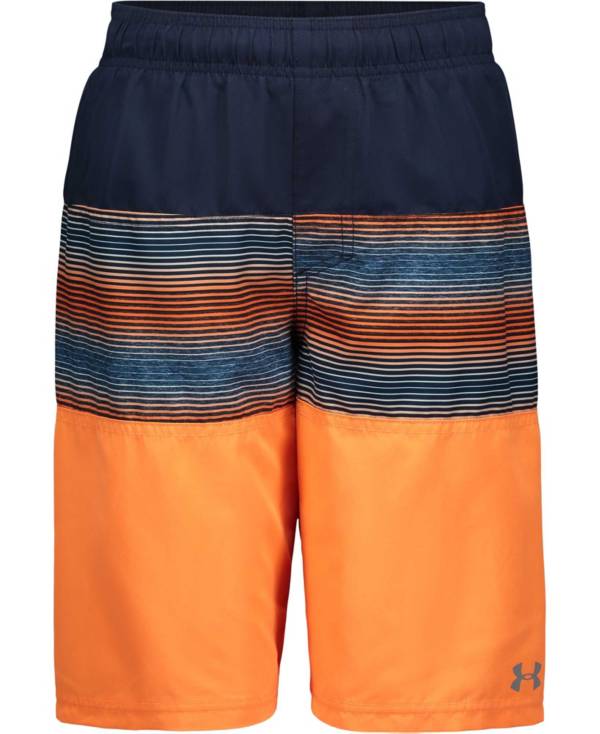 Under Armour Boys' Wave Up Color Block Volley Swim Trunks