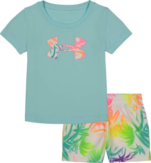 Under Armour Little Girls' Palm T-Shirt and Shorts Set