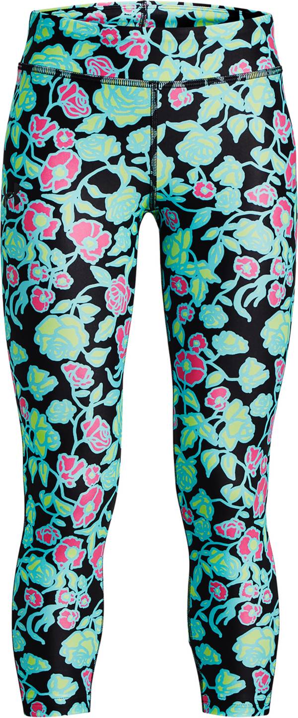 Under Armour Girls' HeatGear Printed Ankle Crop Leggings product image
