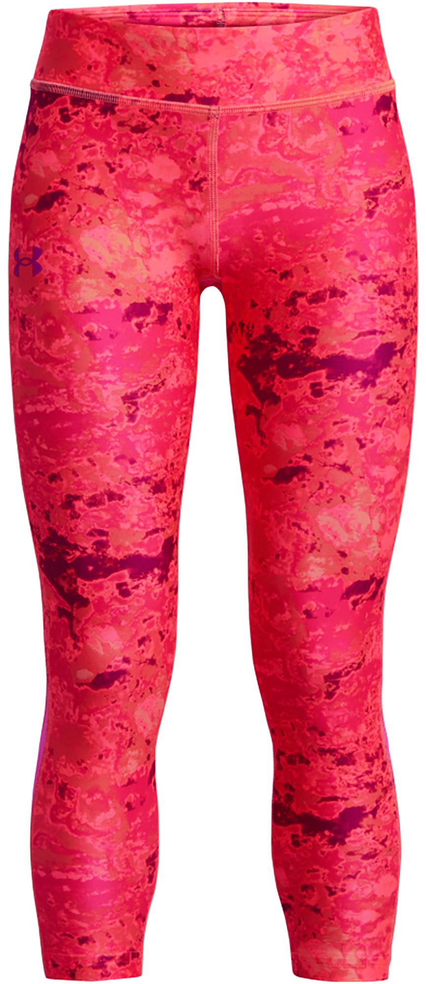 Under Armour Girls' HeatGear Printed Ankle Crop Leggings product image