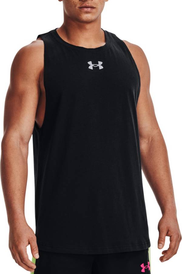 Haut sans manches Under Armour Baseline Cotton homme - 1361901-100