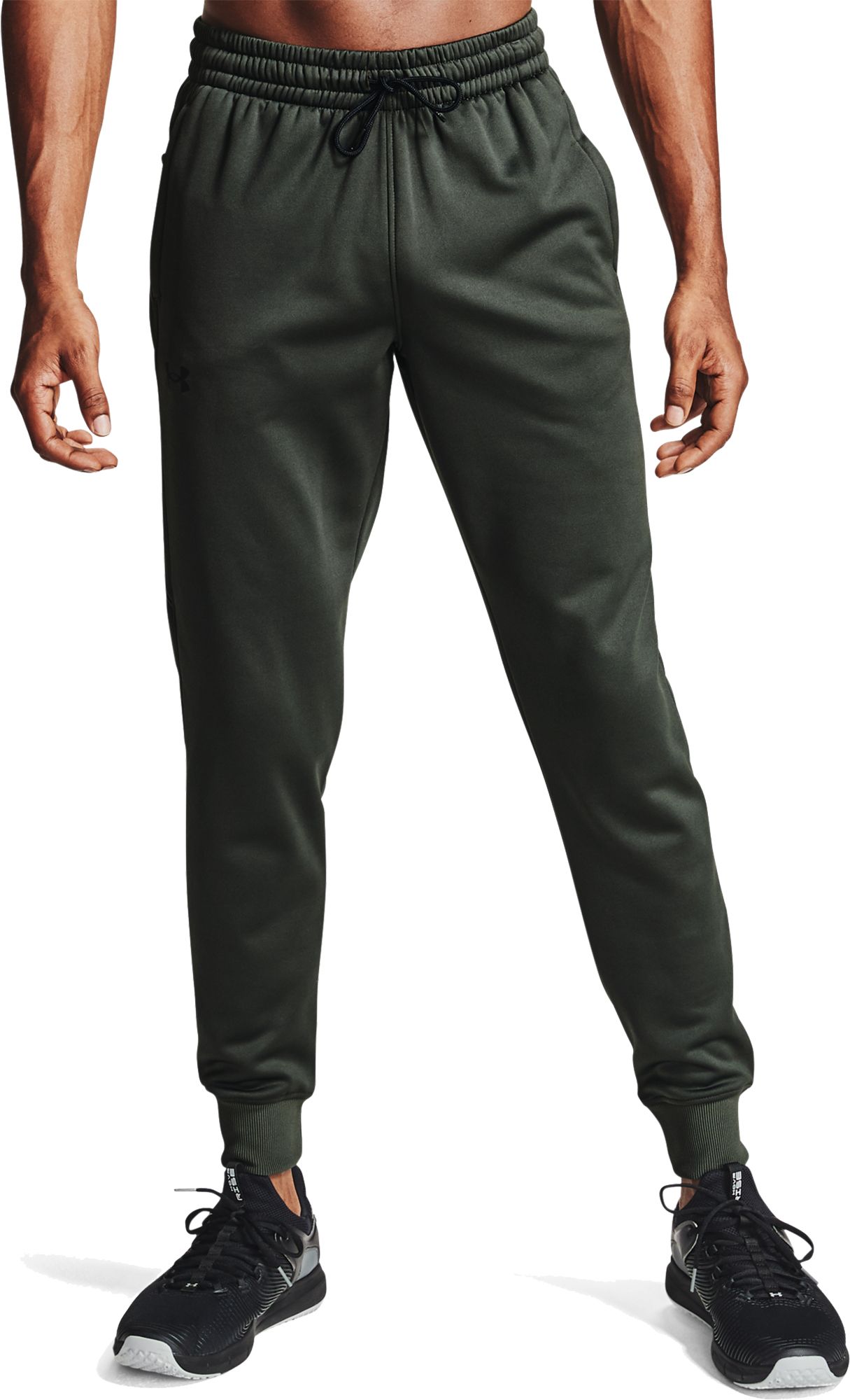 under armour fleece joggers black
