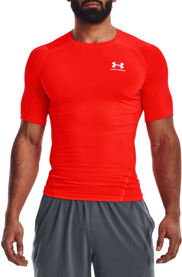  Under Armour Men's Armour HeatGear Compression Short-Sleeve  T-Shirt, Mod Gray (011)/Black, Large : Clothing, Shoes & Jewelry