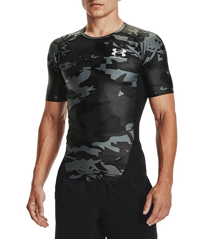 Under Armour Men's Iso-Chill Compression Printed Short Sleeve - Black, XL
