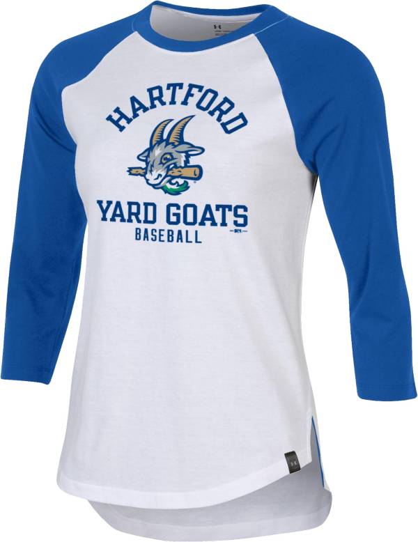 Under Armour Women's Hartford Yard Goats Blue Raglan Three-Quarter Sleeve T-Shirt
