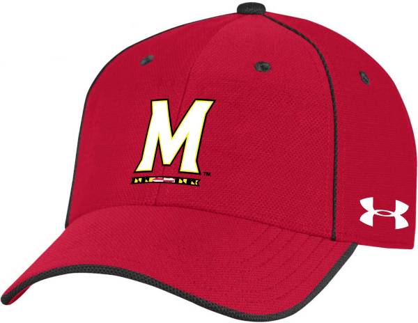 Under Armour Men's Maryland Terrapins Red Isochill Adjustable Hat