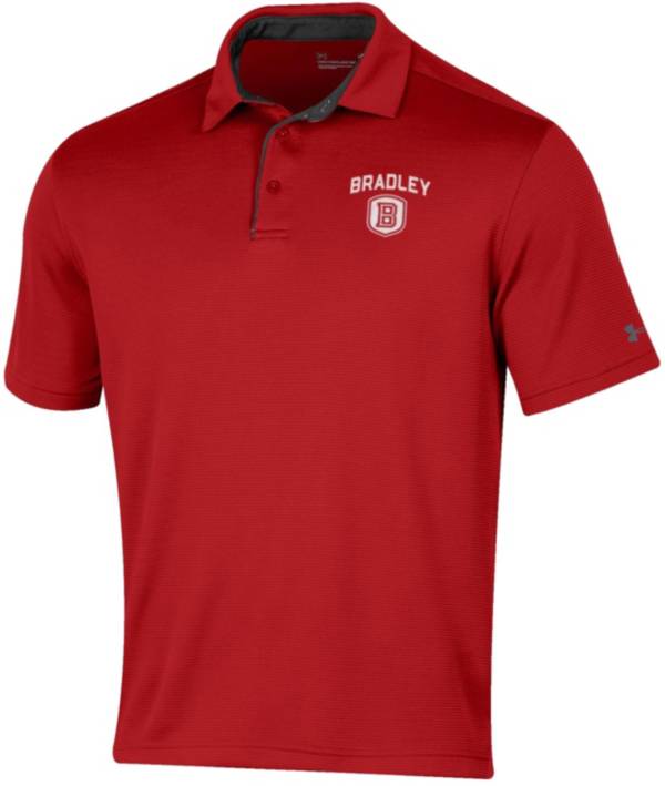 Under Armour Men's Bradley Braves Red Tech Polo