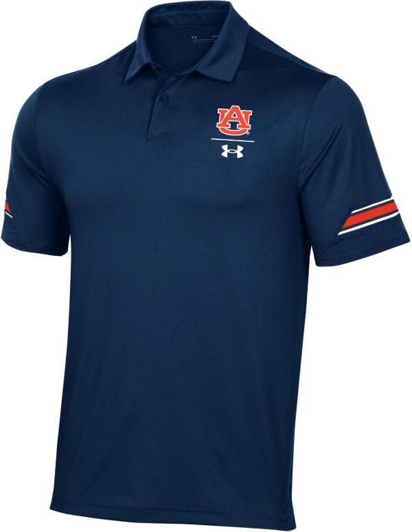 Under Armour Men's Auburn Tigers Blue Coaches Sideline Polo