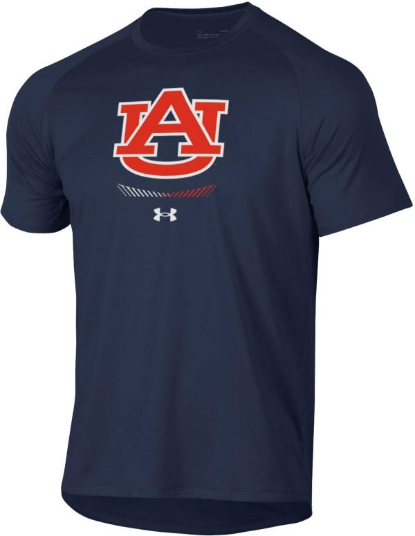 Under Armour Men's Auburn Tigers Blue Tech Performance T-Shirt