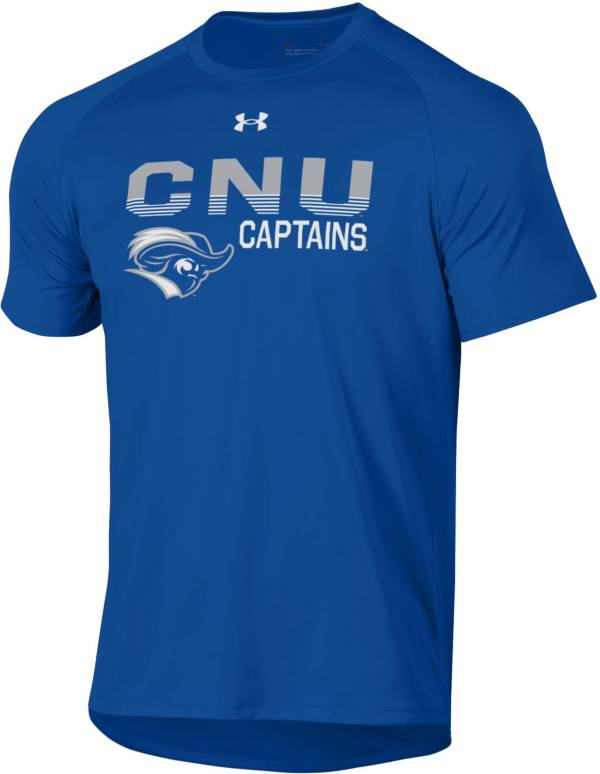 Under Armour Men's Christopher Newport Captains Royal Blue Tech Performance T-Shirt