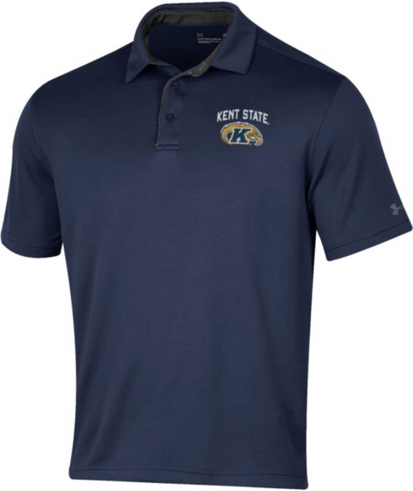 Under Armour Men's Kent State Golden Flashes Navy Blue Tech Polo