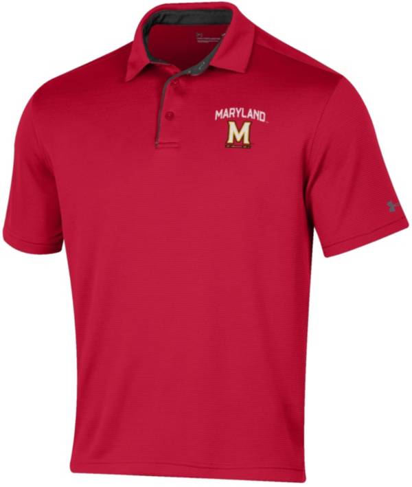 Under Armour Men's Maryland Terrapins Red Tech Polo