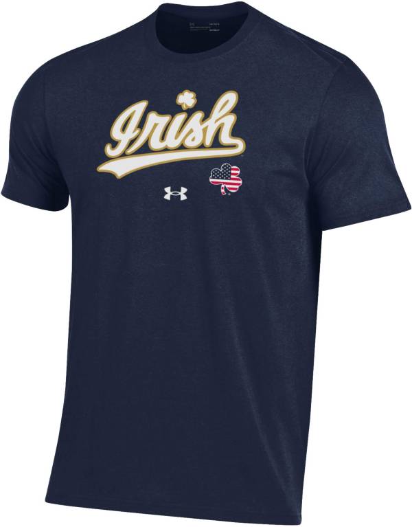 Under Armour Men's Notre Dame Fighting Irish Navy USA Performance Cotton T-Shirt product image