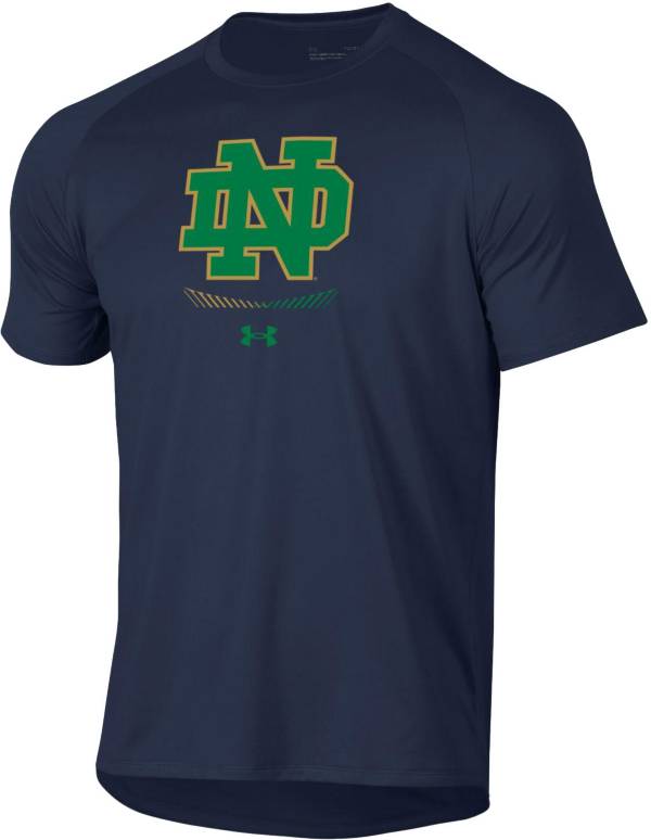 Under Armour Men's Notre Dame Fighting Irish Navy Tech Performance T