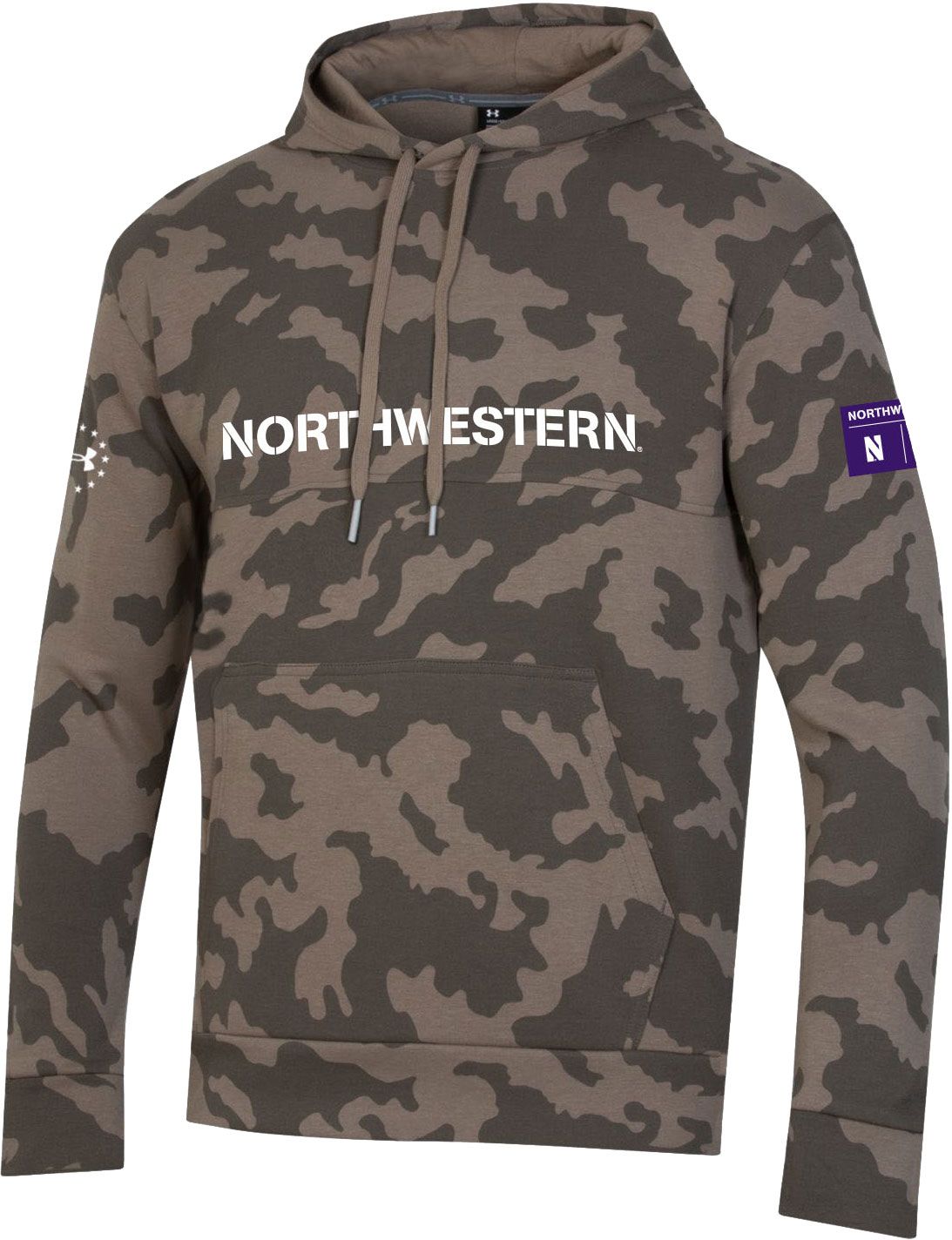 Under Armour Men's Northwestern Wildcats Military Pullover Black Hoodie