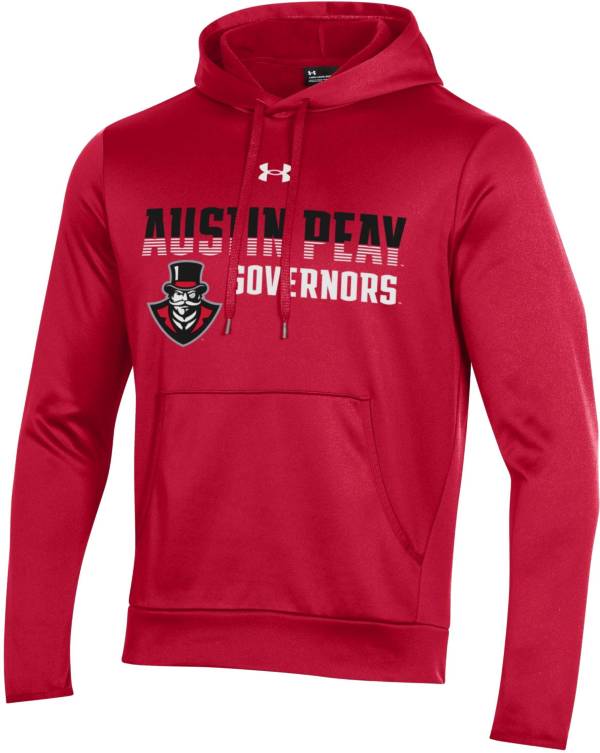 Under Armour Men's Austin Peay Governors Red Armour Fleece Performance Hoodie