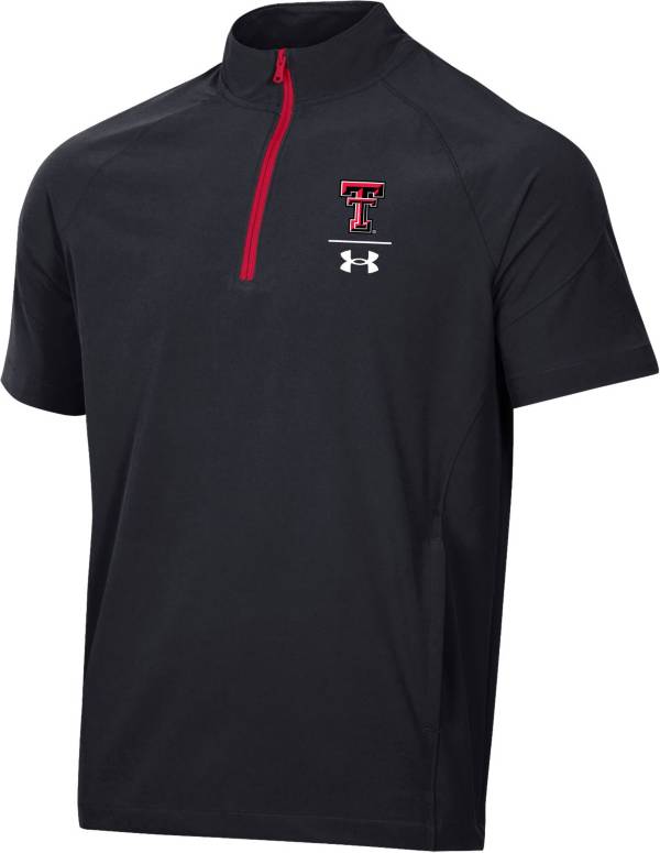 Under Armour Texas Tech Red Raiders Coaches Short Sleeve Quarter-Zip Black Shirt