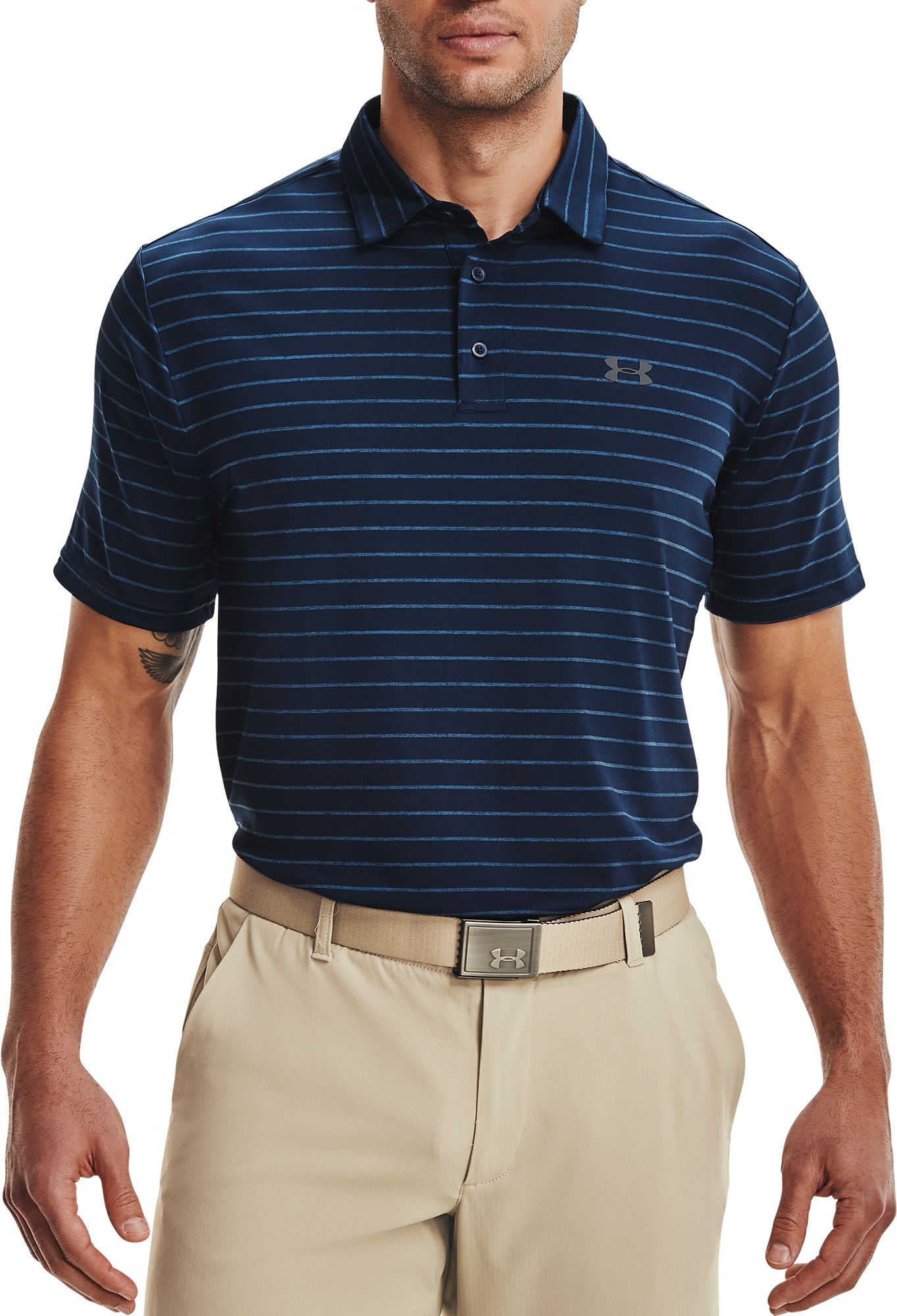 men's ua playoff core stripe polo