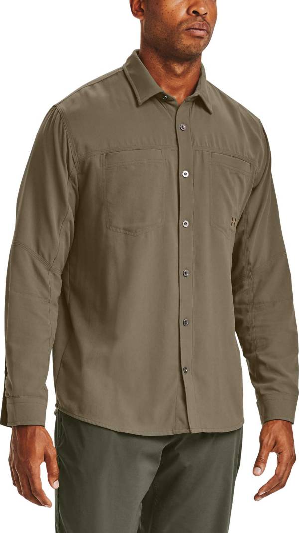 UPF-50+ Under Armour 1361278 Men's UA Tac Range Short Sleeve Button-Down Shirt 